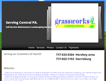 Tablet Screenshot of grassworkslandscaping.com